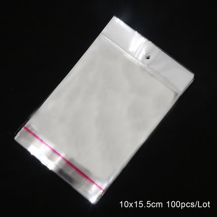 Wholesale Opp Bags Self-Adhesive Bags DIY Handmade Small Jewelry Packaging Bags Transparent Self-Sealing Plastic Bags