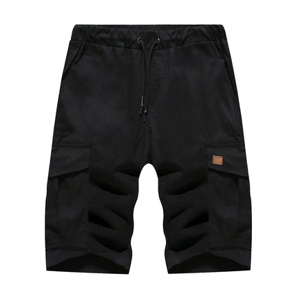 Summer 2023 men's workwear shorts multi-pocket straight shorts men's foreign trade cross-border plus size leather shorts men