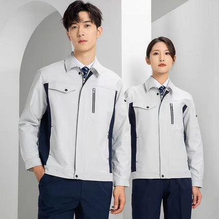 Spring and Autumn Work Clothes Season Anti-Static Suits for Men and Women Auto Repair Wear-Resistant Work Clothes Gas Station Labor Protection Clothes Work Clothes Professional