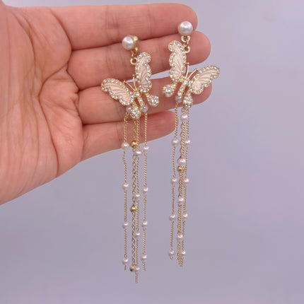 [special clearance] European and American personality silver needle diamond tassel love earrings fashion crystal flower rabbit earrings