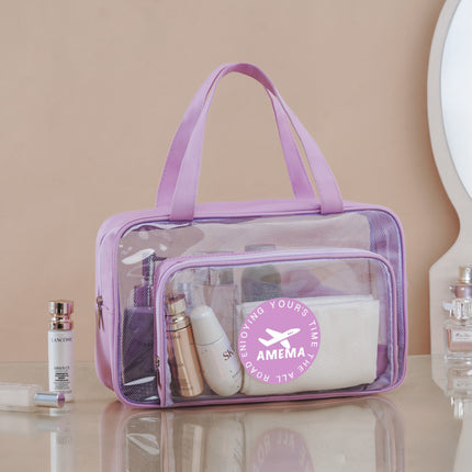 Pvc Large Capacity Dry and Wet Separation Cosmetic Bag for Women Portable Travel Storage Bag New Swimming Bathing Toiletry Bag for Men