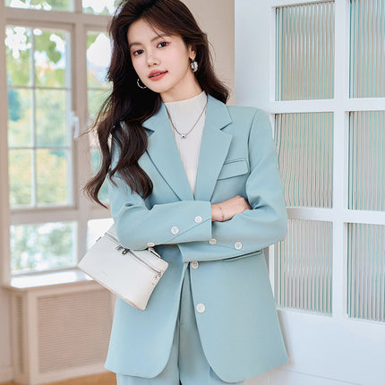 Fashion Commuter suit Women's 2024 Autumn Korean Style Temperament Commuter Goddess Fan Two-piece Simple Suit Pants Jacket