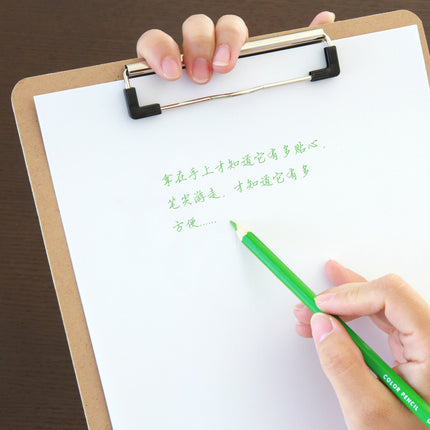 Deli 9226 Writing Board Clip A4 Folder Butterfly Clip Wooden Writing Clip Board Writing Pad Drop Shipping