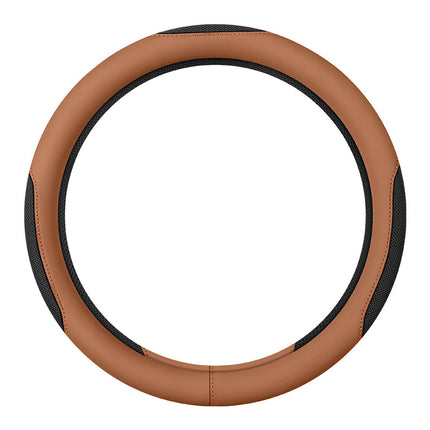 Car Steering Wheel Cover Leather Ice Silk Universal Car Electric Handle Cover Breathable Anti-Slip Model Available for All Seasons