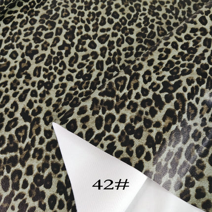 Pu Leopard Print Leather Fabric Anime DIY Imitation Cotton Velvet Base Printed Crafts Home Furniture Artificial Leather Bags