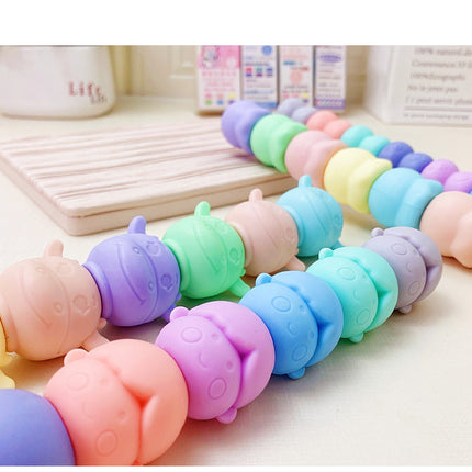 1pcs Creative 5 Color Highlighter Cartoon Cute Shape Highlighter Creative Students Make Hand Account Marker