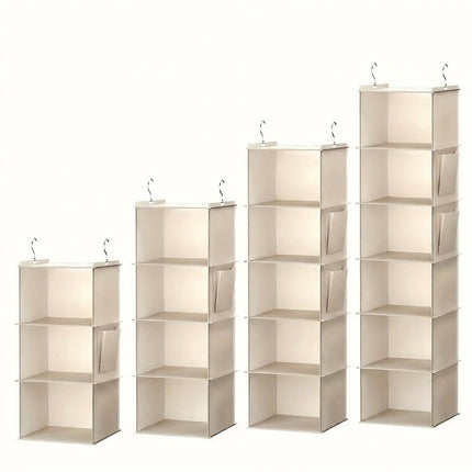 Storage Hanging Bag, Storage Hanging Bag, Washable and Foldableable Multi-Layer Clothing Classification and Organizing Wardrobe Hanging Storage Bag