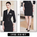 Black suit + skirt / S