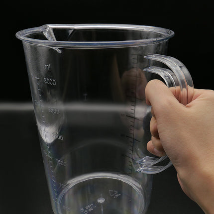 Acrylic black line scale measuring cup PC measuring cup transparent large capacity measuring cup with handle tea baking catering measuring cup