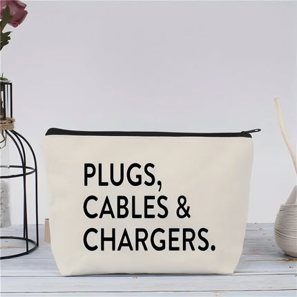 Cross-border Hot Selling Printed Canvas Cosmetic Bag Women Clutch Bag Student Zipper Pencil Case Wholesale Large Capacity Storage Bag