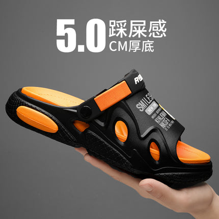 Slippers for Men's Summer Outer Wear, Trendy Brand, Beach Sandals, Outdoor Dual-Purpose Sandals