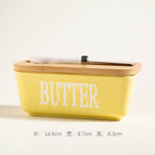 Yellow ceramic butter box (small size) / 350ml