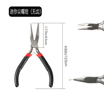 Handmade DIY beaded tool kit open fork needle pliers scissors line tweezers lobster buckle ring wire guide suit wholesale