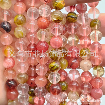 Factory direct Miscellaneous Stone round beads diy jewelry accessories string beads personality Miscellaneous Stone semi-finished products spot wholesale