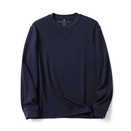 Spring and Autumn Simple Solid Color Sports Crewneck Sweater Men's Casual Loose All-match Pullover Hat All-match Top