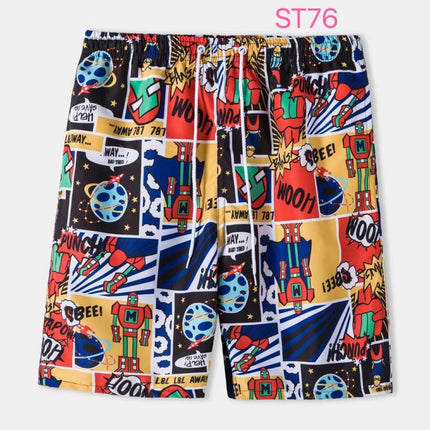 Cross-border European-size Summer Light Quick-drying Beach Trunks Men's Printed Swimming Trunks Shorts Shorts Large Shorts Surfers Pants