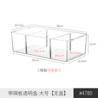 4780. transparent box with removable partition - 1 large size