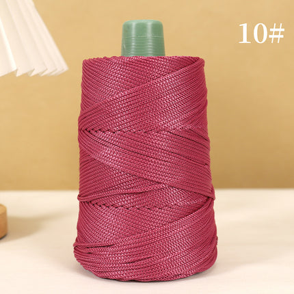 Lightweight Ice Silk Thread for Weaving Hats, Ice Linen Thread for Hand Knitting DIY Crochet Bags, Cushions, Blankets, Hollow Shiny Thick Yarn