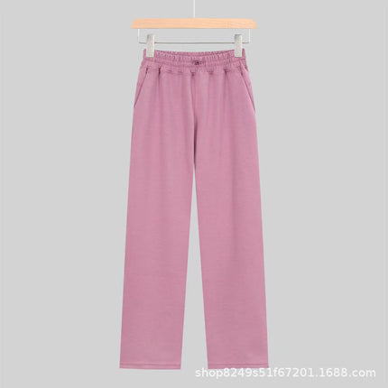 Lulu Women's Straight Air Pants Softstreme Wide-Leg Slimming Look Modal Casual Loose High-Waist Casual Versatile