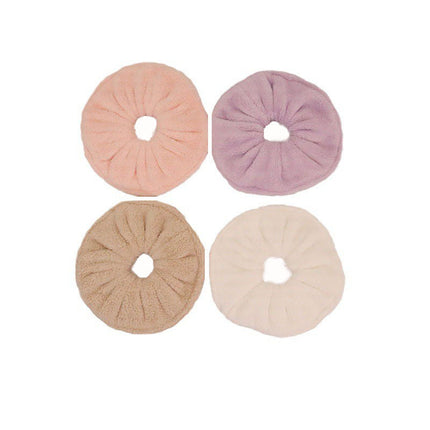 New cross-border microfiber towel ring super soft double plush large intestine hair ring coral fleece absorbent headband hair accessories