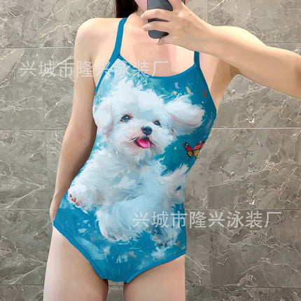 A variety of racing swimsuit 2025 new one-piece professional competitive swimsuit oil bright gilded high-end simple girl