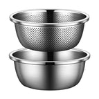 20cm solid basin + rice washing sieve