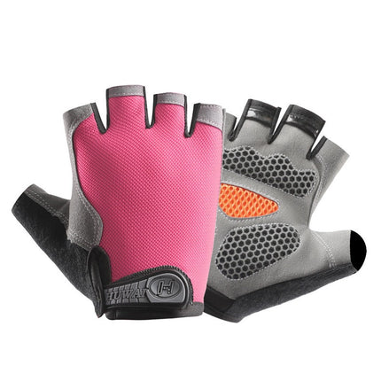 Cycling Half-Finger Gloves for Men and Women, Outdoor Sports, Mountaineering, Shock-Absorbing, Non-Slip, Silicone Breathable Butterfly Mesh, Sun Protection, Thin Gloves
