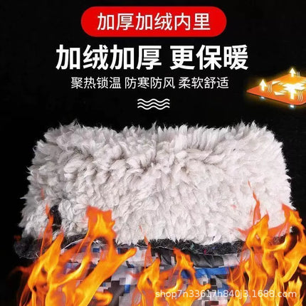 Winter Universal Thickened Warm Gloves Warm Men's Ski Gloves Cycling Windproof Cotton Motorcycle Electric Gloves
