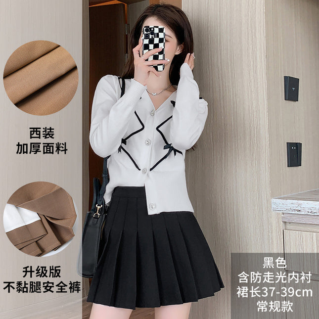 Gray Coffee Pleated Skirt, High-Waisted, Wrinkle-Resistant, Slimming, Plus Size, Jk Uniform, New Trendy Half Skirt, Jk Skirt for School