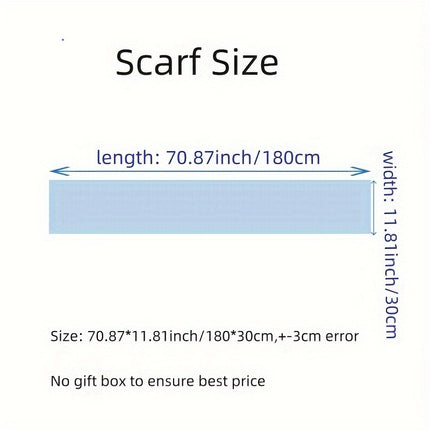 2024 New Fashion Simple Style High Sense Men's Knitted Wool Scarf British Style Warm Cold-proof Scarf