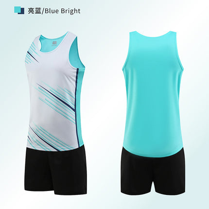 Track and Field Clothing Set Customized Men's and Women's Flat-Leg Sleeveless Vest Track and Field Training Competition Team Uniform Printed Marathon Clothing