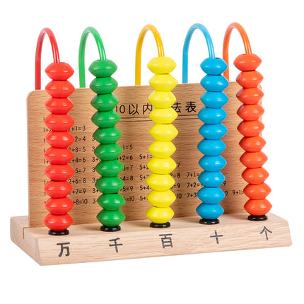 Five-gear counter primary school students' first and second grade mathematics teaching aids, counting tools, arithmetic, ten thousand five-element calculation framework learning tools
