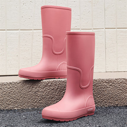 High-Top Women's Rain Boots, Spring & Fall Rain Boots, Women's High-Top Waterproof Shoes, Outdoor Work Non-Slip Waterproof Rubber Shoes, Women's Shoes