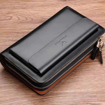 King Paul Clutch Bag Men's Large Capacity Multi-Card Business Top Layer Cowhide Men's Clutch Clutch Bag Wholesale