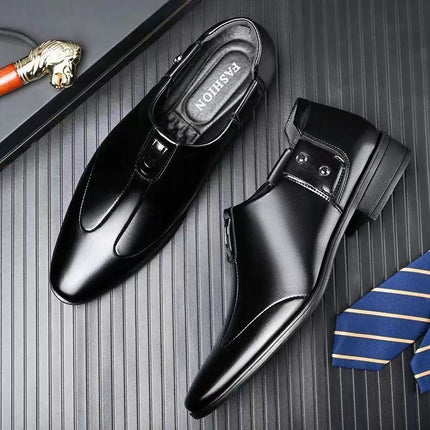Men's Leather Shoes Soft Leather Soft Bottom Business Casual Men's Shoes Work Security Work Dad Shoes Wholesale Drop Shipping