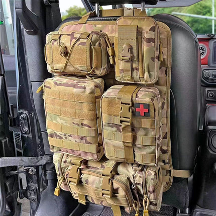 Cross-border car back seat tactical storage bag car multi-functional large-capacity combination storage suspension bag