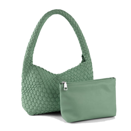Pure Hand-woven Lunch Box Bag High-end Underarm Bag Fashion Women's Bag Cross-border Portable Shoulder Bag