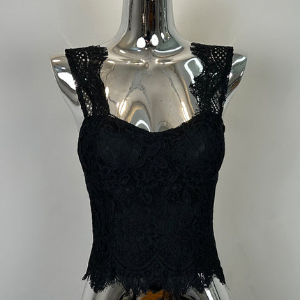 South Korea's Dongdaemun New Product, Feminine Elegant, Sexy Breast-Revealing Strap, Breast Pad, Lace Vest Top Mr