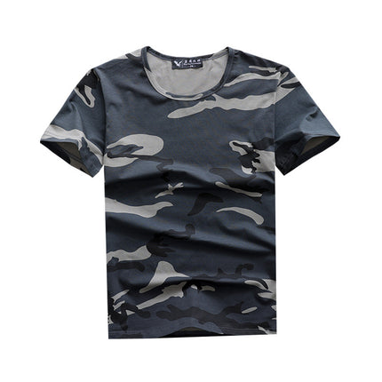 Summer Ice Porcelain Cotton Camouflage T-Shirt Short-Sleeved Special Duty Half-Sleeved Thin Stretch Undershirt for Work and Comfort