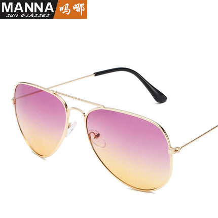 3025 fashion aviator goggles men and women personalized hip-hop all-match sunglasses 3026 colorful ocean sunglasses