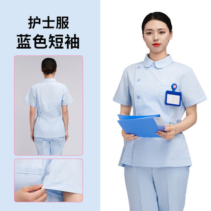 Women's Nurse Uniform Set, Spring and Autumn Long-Sleeved Hospital Beauty Salon Clinic Dental Nurse Uniform, Two-Piece Workwear