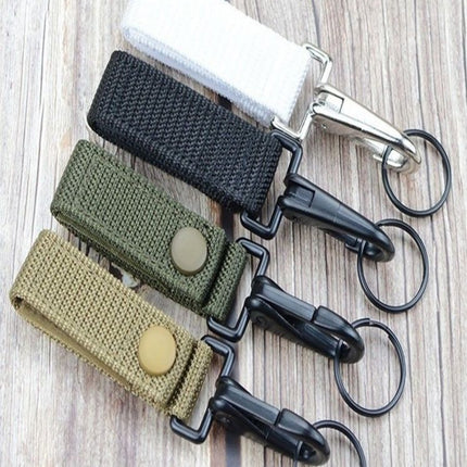 Outdoor Multifunctional Climbing Nylon Ribbon Keychain Hanging Buckle Hiking Camping Portable Clip CS Real Belt Buckle