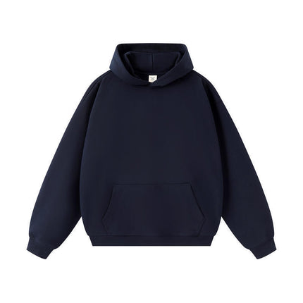American Trendy Brand 450g Heavy Weight Terry Off-Shoulder Hooded Sweatshirt Men's Spring & Fall Hoodless Rope Loose Hoodie Wholesale