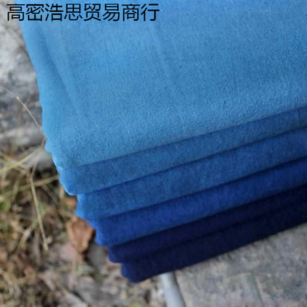 Indigo-Dyed Fabric Handmade Indigo Dyeing Plant Dyeing Wood Dyeing Sashiko Embroidery Fabric Clothing Fabric Handmade Cloth Printing and Dyeing Cotton Summer