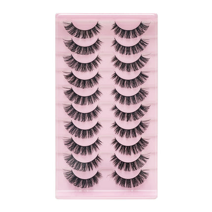 Cross-Border Dd Curl Russian Curl Hard Stem False Eyelashes That Can Create Thick and Curled Looks, Foreign Trade Exaggerated Eyelashes Wholesale, Long and Slender