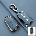 [haval d model trunk + unlock button] double-sided leather with lychee pattern blue + b02 buckle