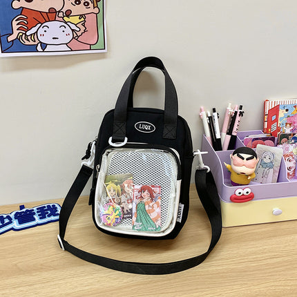 All-Match Girl's Transparent Painful Bag Baby Bag Student Cute Crossbody Bag Lightweight Mobile Phone Bag Casual Small Bag for Women
