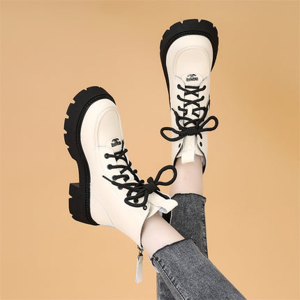 Wool Cold Resistant Snow Boots Women's 2024 Winter New White fleece-lined Thickened Waterproof Cotton Shoes Thick Bottom Slim Look Ankle Boots