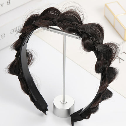 Hair Accessory Fishbone Braid Headband Wig Braided Hair Flower Style Twist Braid Hairband Hair Accessory Hair Tie Handmade