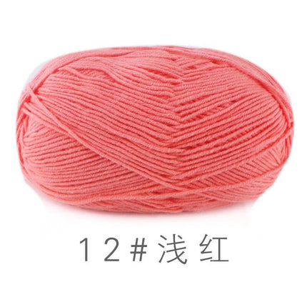 Su He 4-strand Milk Cotton Baby Wool Combed Cotton Fine Wool Hand Knitted Sweater Pure Cotton Baby Wool Ball